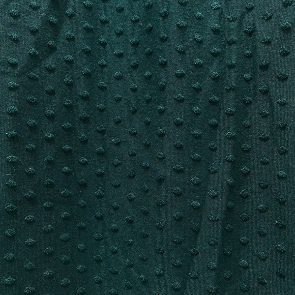 Adrianna Papell Emerald Green Swiss Dot 3/4 Sleeve Blouse, S - Picture 6 of 7